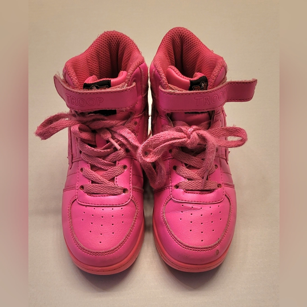 Troop Crown Mid Shoes Kids Pink High-Top Sneakers